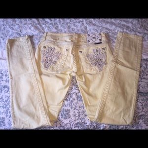 Pastel Yellow Miss Me Jeans💛